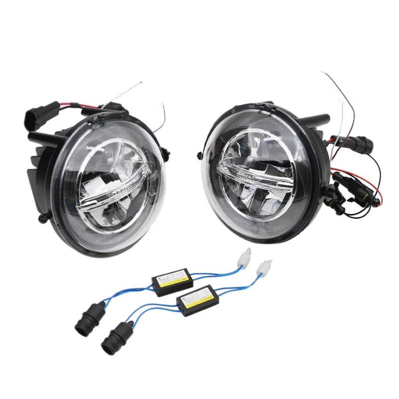  2Pcs LED Fog Lamp with Angel Eyes DRL LED Daytime Running Lights for BMW Mini Cooper R55 R56 R57 R5 - 4000362310586