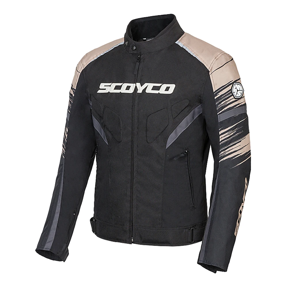 SCOYCO, водонепроницаемая мотоциклетная куртка, Chaqueta Moto, зимняя куртка для мотокросса, мотоциклетная куртка со съемной защитой, 3 цвета - Цвет: JK115A Khaki