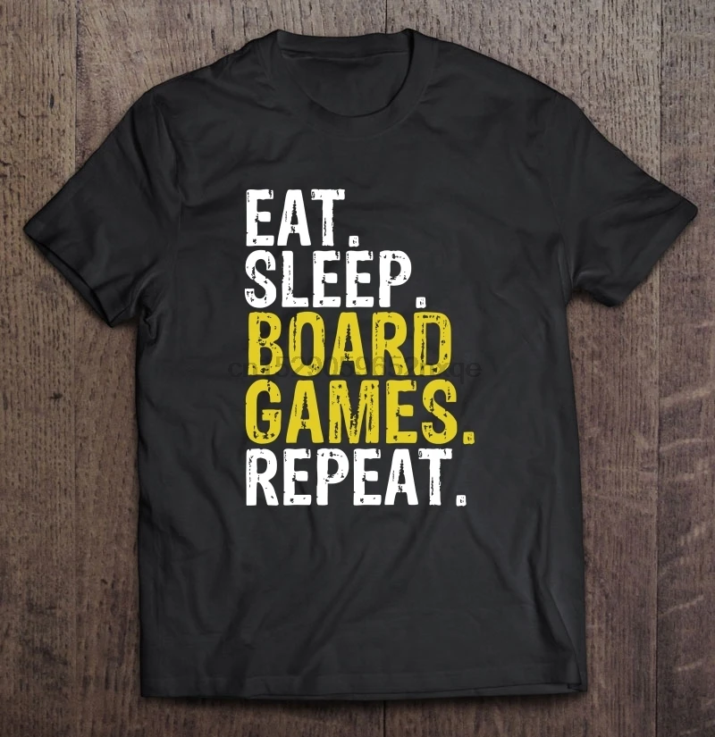 Мужская забавная футболка модная футболка Eat Sleep Board Games Repeater женская футболка