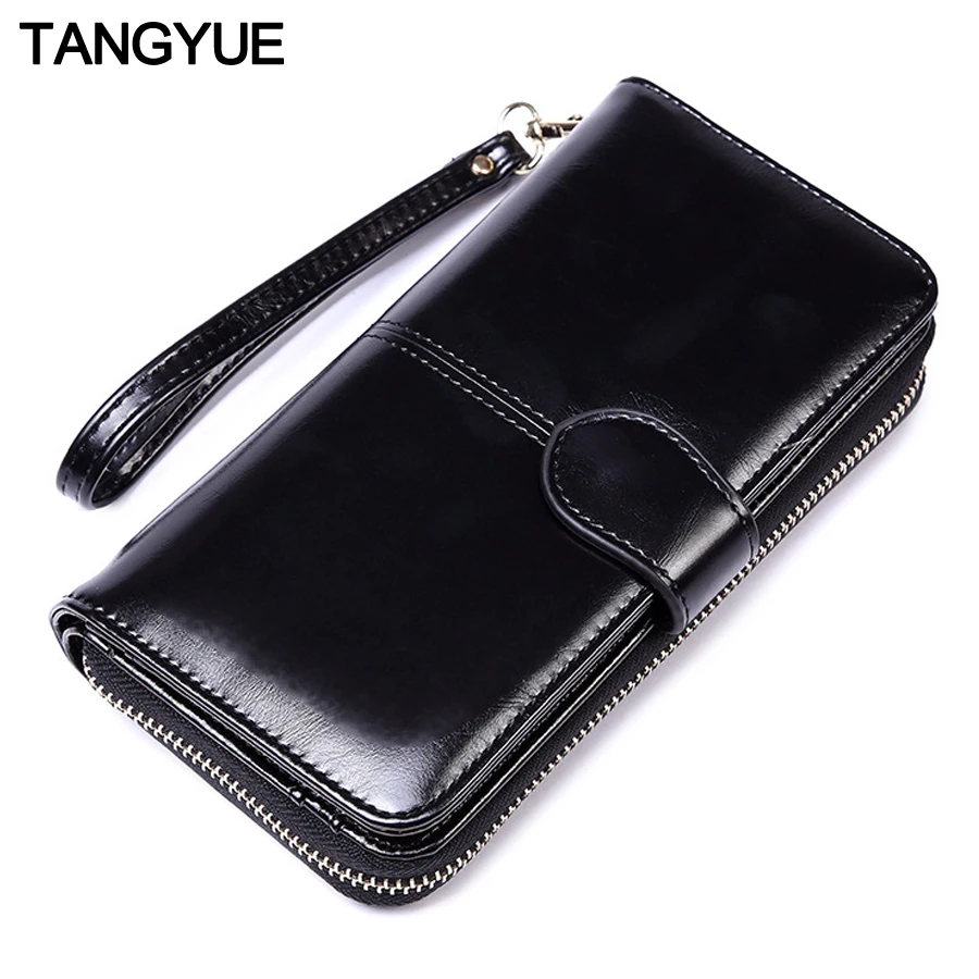 

Luxury Brand Women's Wallet Female Long Leather Big Vintage Lady Wallet Women Purse for Cards with Zipper Coin Cutch portomonee