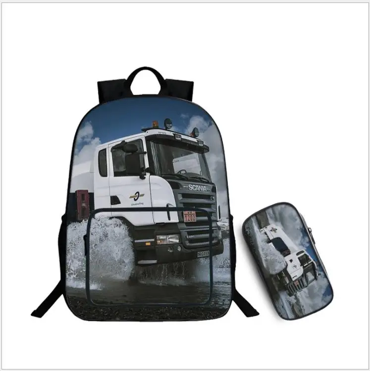 as pictures Школьный рюкзак Scania для студентов, школьные сумки с 3D принтом для подростков, мужские школьные рюкзаки большой емкости, модные рюкзаки Mochila - Цвет: as pictures