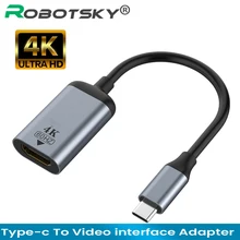 

4K de USB-C a VGA/DP con HDMI-compatible DP Cable tipo Ca HDMI Thunderbolt 3 adaptador para MacBook Pro Samsung S20 4K UHD USB-C