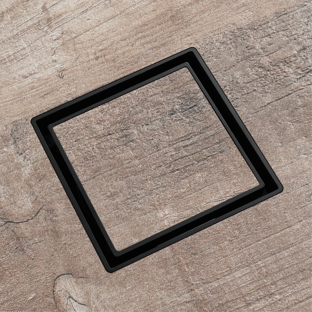 

Copper Floor Drain Square Hidden Black And White with Pattern Floor Drain Bathroom Pest Control Can Stick Tile Deodorizing Floor