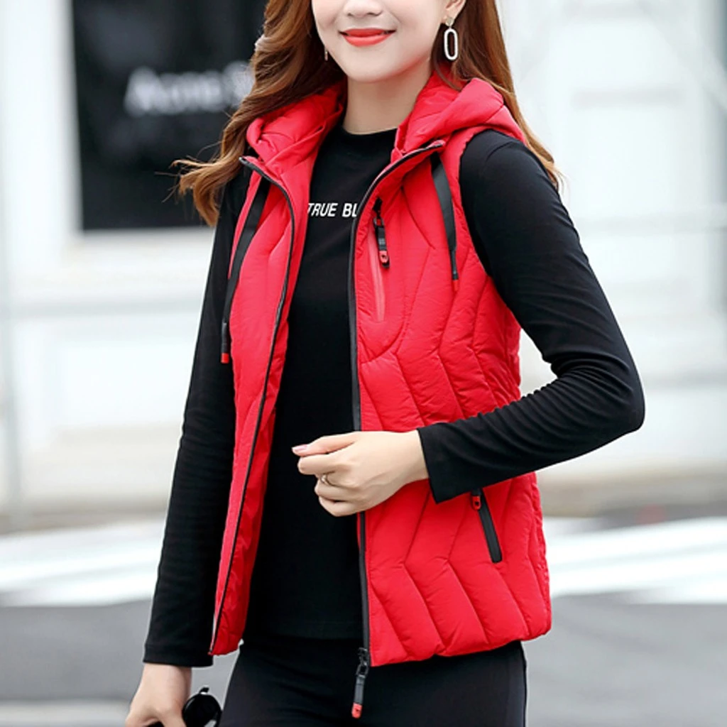 JAYCOSIN Spring Fashion New Brand Autumn Slim Velvet Women Jacket Warm Cotton Hooded Winter Warm Jacket Motorcycle Vest 906