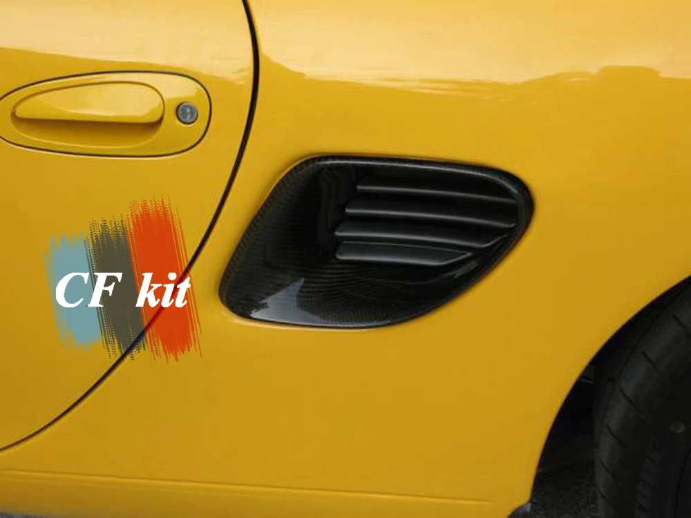 CF комплект из углеродного волокна задний боковой воздухозаборник для Porsche Boxter 986 вентиляционные отверстия рамка для стайлинга автомобилей