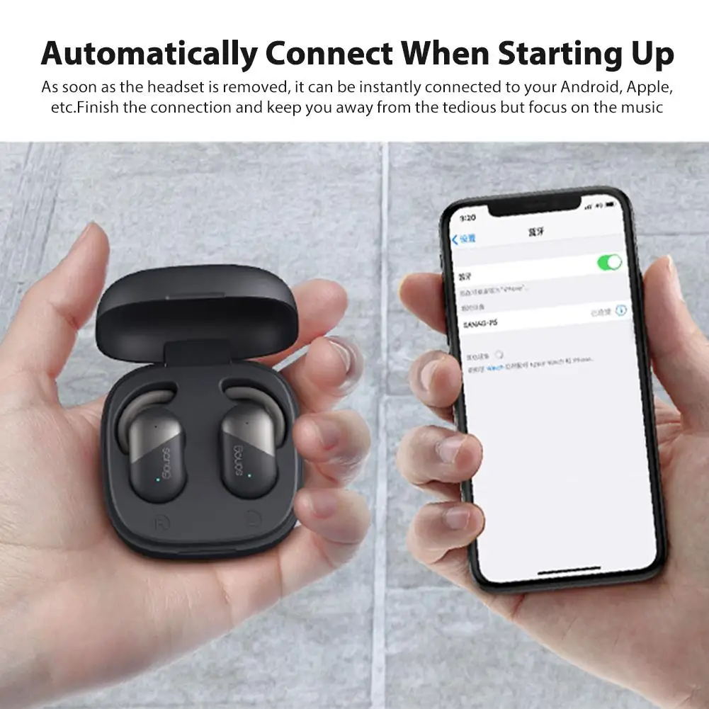 Rondaful Dual Calling Bluetooth Earphones True Wireless Earbuds TWS 5.0 Sports Stereo Bass Headset Noise Cancelling For Phone