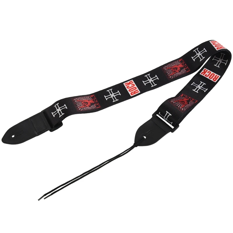 PUNK Polyester painted guitar strap folk guitar / acoustic guitar strap Black rock