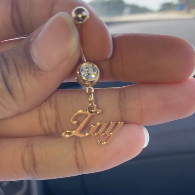 Custom Stainless Steel Gold Dangle Belly Piercing With Zircon Stones  Fashionable Body Jewelry In Gold Color Perfect Gift For Women From  Cartersliver, $23.55 | DHgate.Com