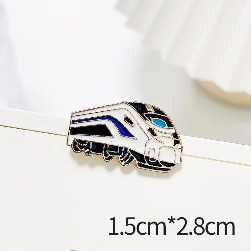 High Speed Railway Train Enamel Pin Custom Japanese Anime Brooches Badge for Bag Lapel Pin Buckle Jewelry Gift For Friends images - 6