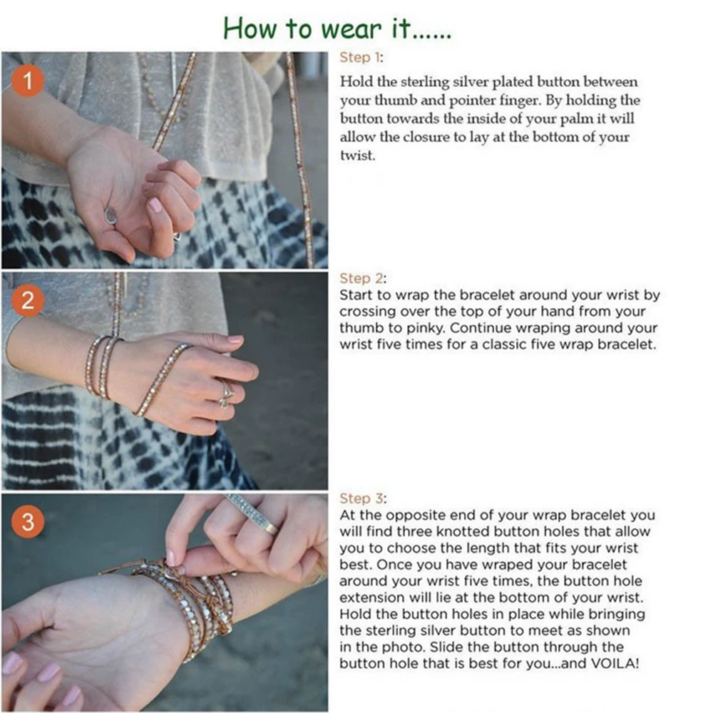 Tiger's Eye Wrap Bracelet how to wear