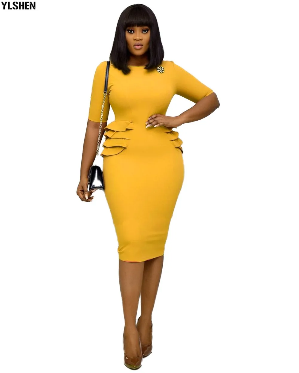 African Dresses for Women Dashiki Robe Africaine Femme 2020 Ankara African Clothes Slim Evening Party Dress Clothing Plus Size 24