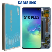 6,4 ''Супер AMOLED для SAMSUNG Galaxy S10 PLUS SM-G9750 G975F дисплей сенсорный экран замена дигитайзера+ пакет обслуживания