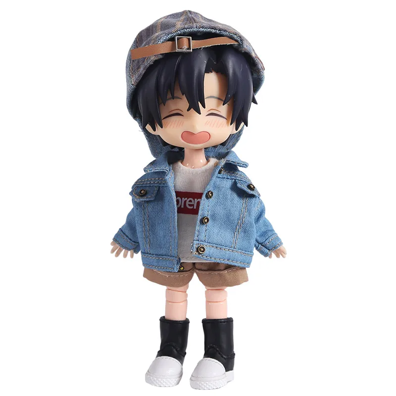 1:12 Одежда для кукол Модная Джинсовая куртка толстовка OB11 Obitsu 11 Molly 1/12 BJD