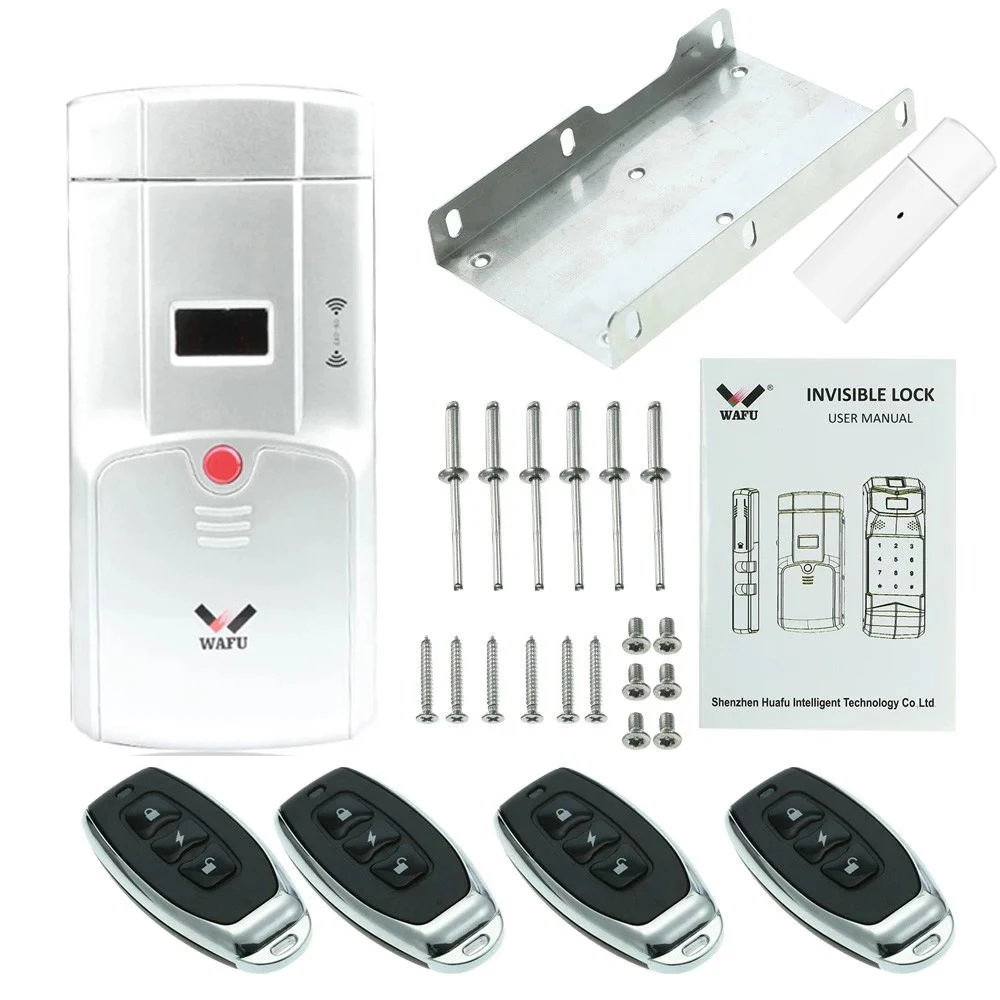 Package 2 HF-011 wafu беспроводной умный замок электронный дверной замок управление телефоном дистанционное управление палец сенсорный замок невидимые замки - Color: Package 2