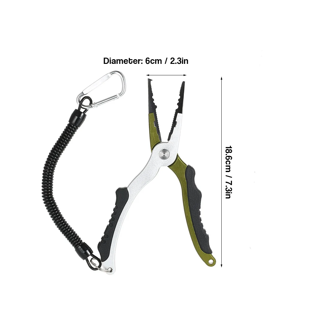 Lixada Professional Grade Fishing Pliers Aluminum Fishing Pliers Saltwater Sheath Braid Cutter Fish Tool Holder with Lanyard