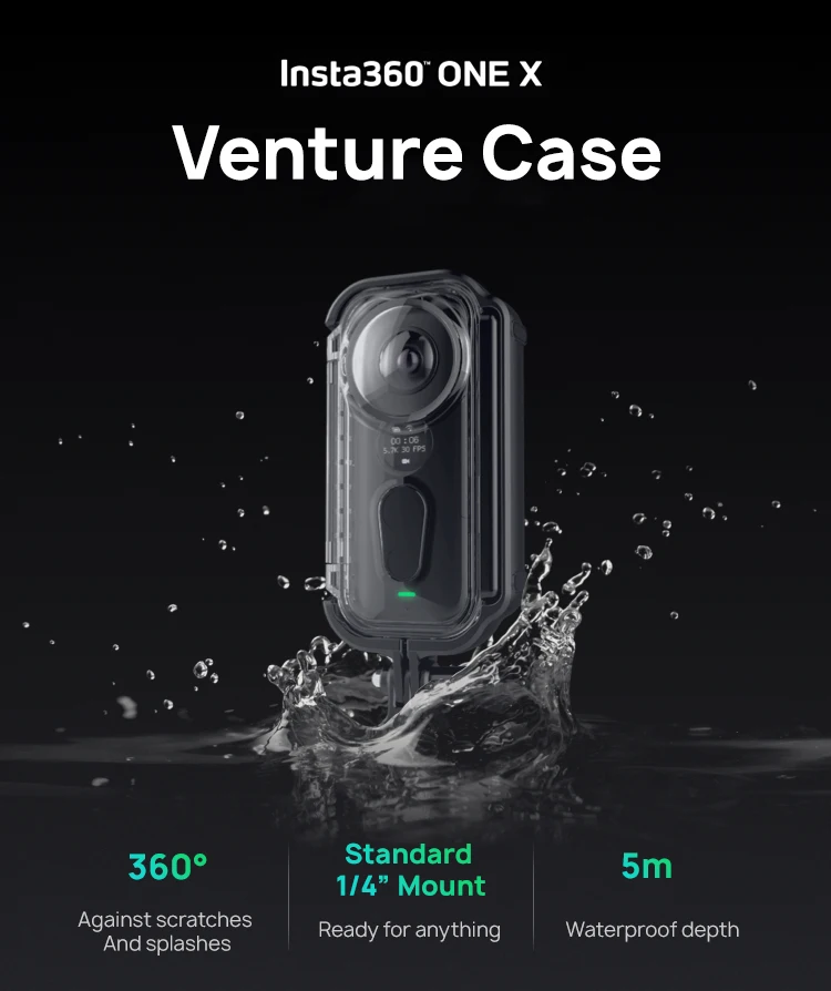 Новая версия Insta360 ONE X Venture чехол 5 м Дайвинг водонепроницаемый корпус оболочка защитный чехол для Insta360 аксессуары