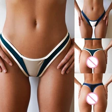 Сексуальные Купальники мини-стринги треугольной формы бикини-стринги пляжное Нижнее белье Плавки из двух частей отделяет нижняя часть купального костюма брюки