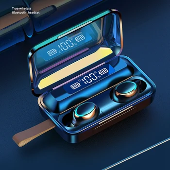 

New F9-7 Bluetooth Headset TWS Wireless Earbuds Dual Stereo Surround HIFI Earphone Running Sport Bluetooth Headphones