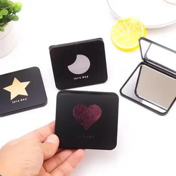 

Square Double-sided Cosmetic Folding Random Color Portable Compact Make Up Tool Travel Accessories Christmas Mini Mirror