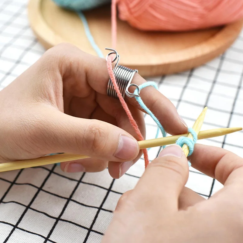 

Knitting Sweater Cover Hand Guide Coil Convenient Stainless Steel Wire Guide Hand-knitting Small Tools