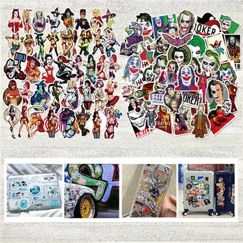 

50PCS Devil Girl Sexy Cool Stickers The Joker Graffiti Stickers For Suitcase Laptop Motoecycle Fridge Skateboard PVC Stickers