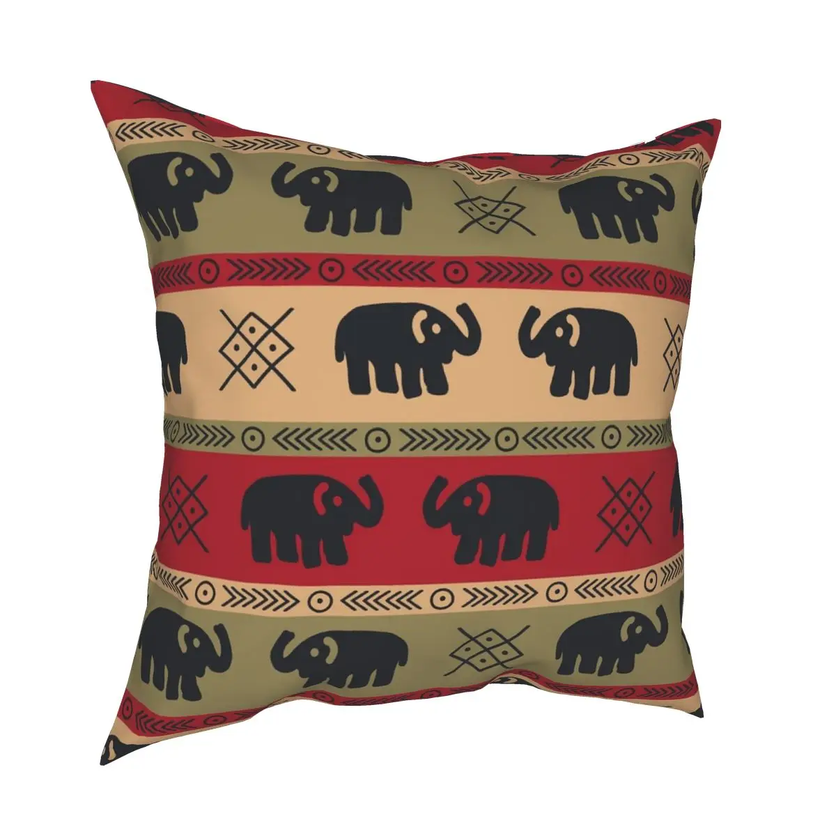 

African Ethnic Pillowcover Home Decorative Elephant Art Indian Cushions Throw Pillow for Living Room Double-sided Printing