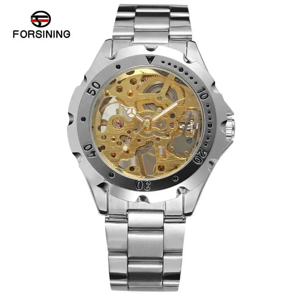 

Winner forsining Fully Automatic Aa1 Hollow out Analog Watch Belt Watch