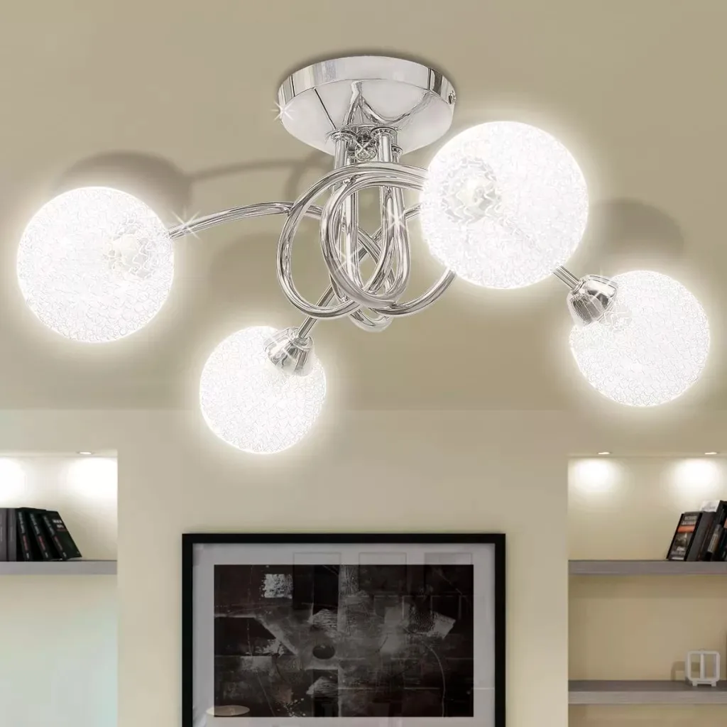 

vidaXL Ceiling Lamp with Mesh Wire Shades for 4 G9 Bulbs 240984