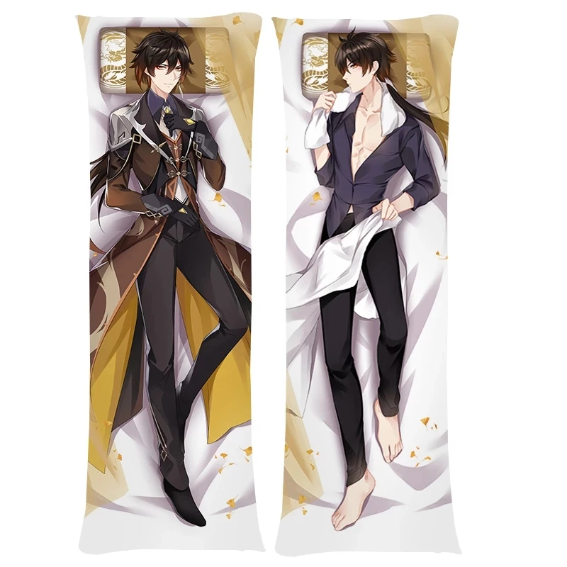 Game Genshin Impact Zhong Li Pillow Case Dakimakura Zhongli Costume