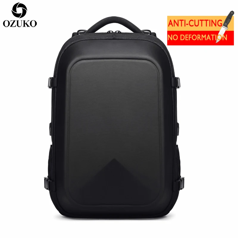 

2019 New OZUKO Men's Backpacks Business Multifunctional USB Charging Laptop Backpack Bolsa Mochila Waterproof Travel School Bags