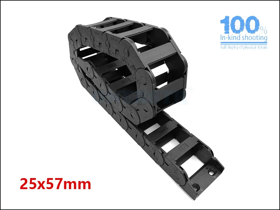 JFLO 1Meter 25x38 25x57 25x77mm Towline Wire Carrier cable bridge type interior opening Protection Drag chain Free shipping 18