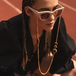 Men's Accessories 2021 Fashion Black Red White Heart Sunglasses Chain for Women Multi Function Chain for Mask Gold Chain Glasses