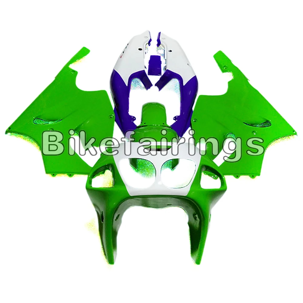 

Green Blue and White Fairings For Kawasaki 1996 1997 1998 1999 2000 2001 2002 ZX-7R ZX 7R Plastic Hulls Covers Body Work Shells