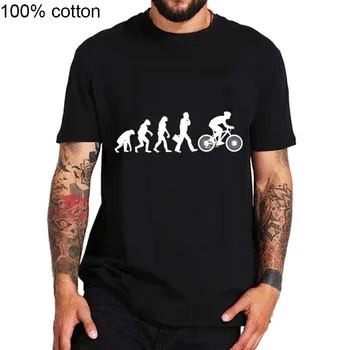 

Hot Sale Funny Birthday Present For Men Brother Boy Friend Dad Father Son Evolution Of Biking T-Shirt Cycle Bike Cotton T Shirts