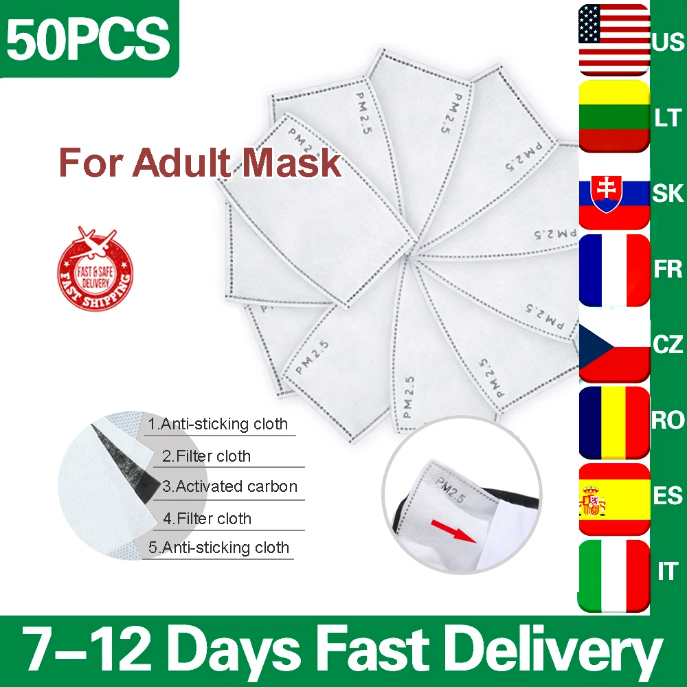 

5 Layers KN95 N95 Activated Carbon Filter for Mouth Mask Dust Mask Filter Protective Filter Media Flu-proof Mouth Mask Filter