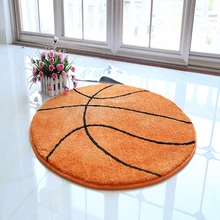 Баскетбол круглый ковер Футбол Бейсбол гостиная коврики для гостиной дети мальчик спальня стул коврики для ванной нескользящие коврики tapete