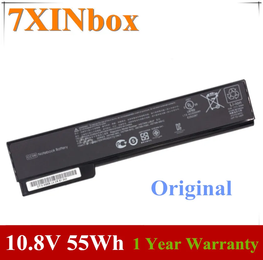 7XINbox 10.8V 55wh Original Laptop Battery CC06 For HP EliteBook 8460p 8460w 8560p for ProBook 6360b 6360t 6460b 6465b 6560b | Компьютеры