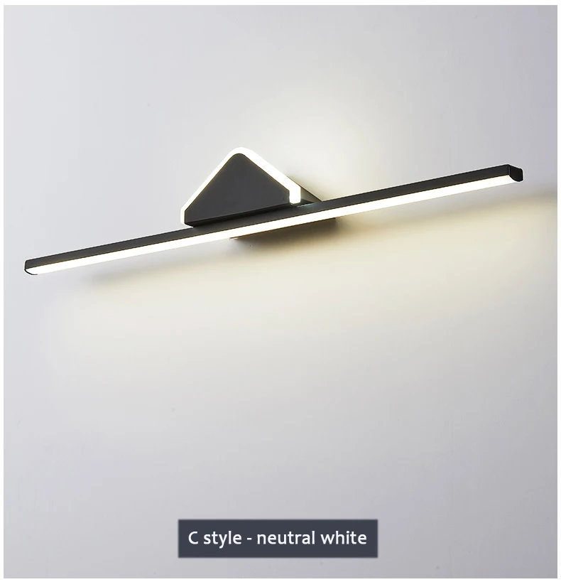 Emissor de Luz da Parede do Banheiro Diodo Espelho Lâmpada Preto Branco Banheiro Parede Moderna 9 w 40 cm Maquiagem Luminárias Ac85-265v - 16 Cheap Luminárias de parede