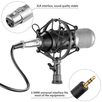 

Condenser Microphone Unidirectional To The Live Broadcast Equipment Network K Song Universal Microphone With Recording Function