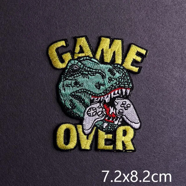 Hip-hop Rock/Music Patch Iron On Patches For Clothing Thermoadhesive Patches On Clothes Embroidery Patch Punk Joker Stickers PE6615CT