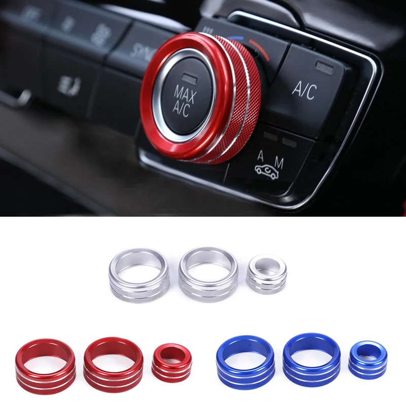 For BMW 1 2 3 4 Series X1 X2 F30 F47 F48 F36 Aluminium Center Air Condition A/C Control Switch Knob Decorate Ring Trim | Автомобили и