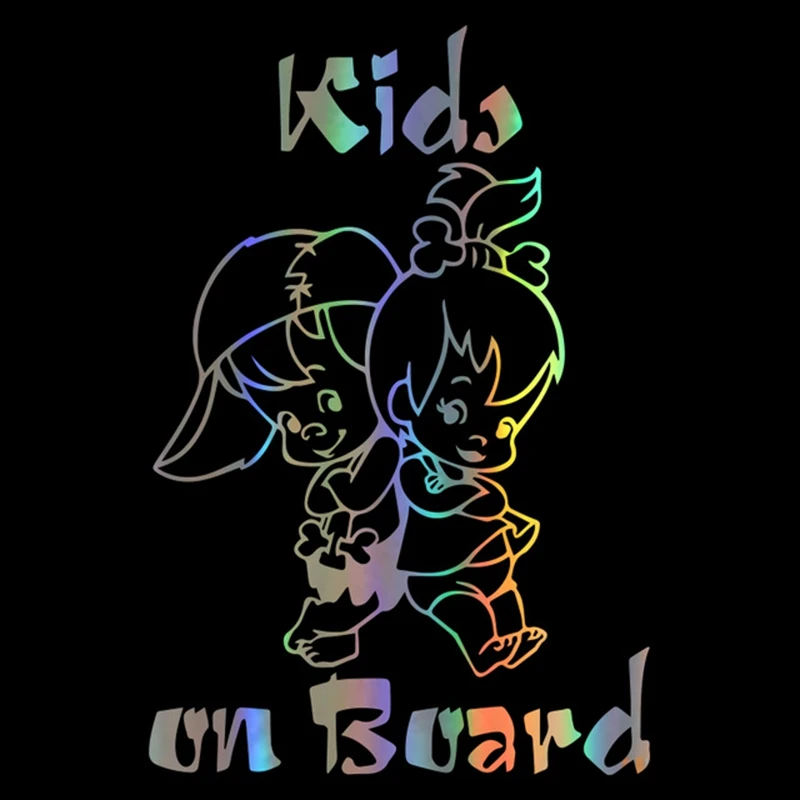 

Reflective Kids On Board Car Stickers And Decals Funny Rear Windshield Bumper Window Trunk Cover Scratch Accessories PVC19*13cm