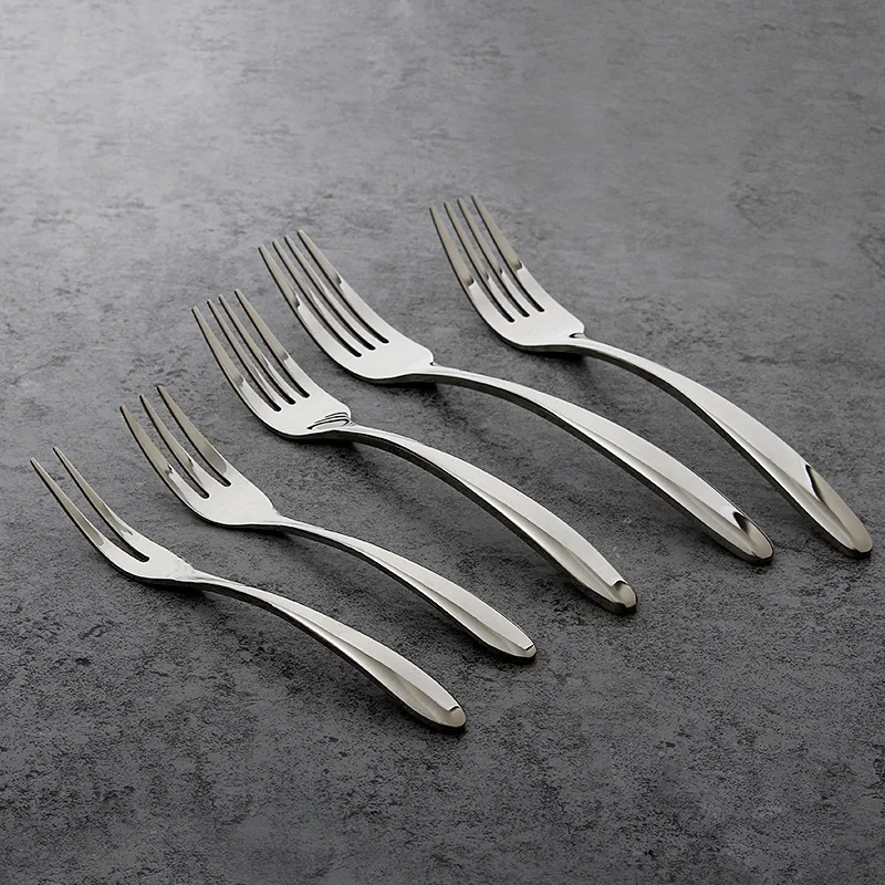 Stainless Steel Fork Spoon Dessert Restaurant Creative Tableware Western Food Steak Knife, Fork And Spoon Household Simple Two-T