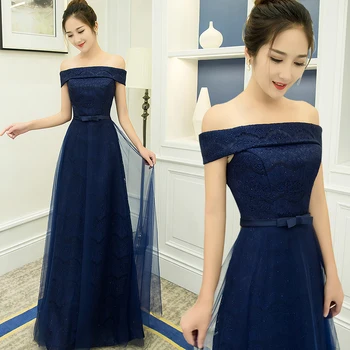 

Boat Off Shoulder Tulle Long Evening Dresses Lace Up Evening Gowns Lace Embroidery Formal Dress vestidos