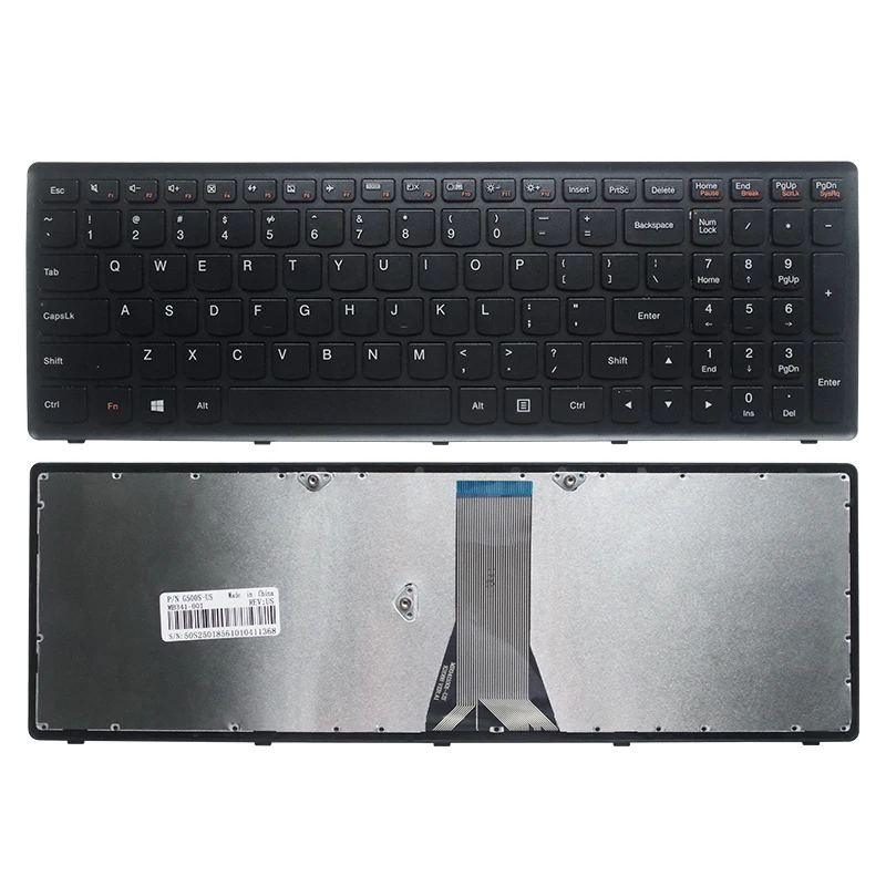 Teclado Engraçado para Computador Portátil Lenovo Novo Teclado para Ideapad G500h S500 S500c G505s G510s S510p Z510 Flex 15 S500t Z501 15d Teclado de substituição - Imagem 2