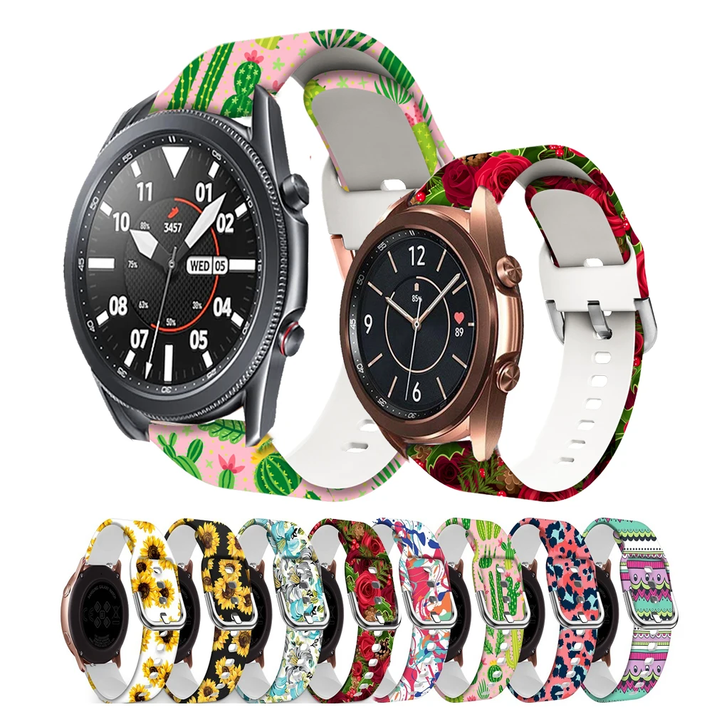Мягкий силиконовый браслет 20 мм сменный Браслет для Samsung Galaxy watch 3 41 22 Watch 45 |