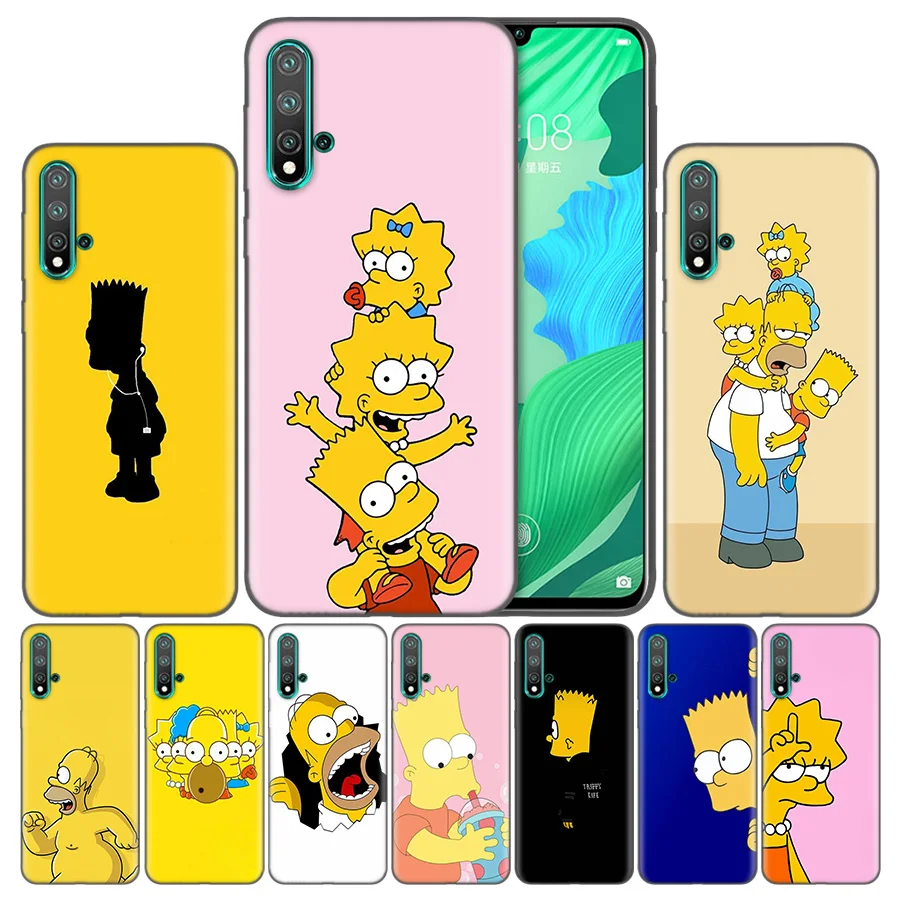 

Simpsons Luxury Phone Case For Huawei Honor 8A 8C 8S 8X 9X 9 10 20 Pro Lite Play 20i 7C TPU Silicon Cover Shell