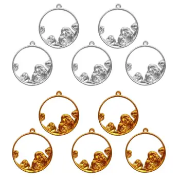 

5Pcs Luck Clouds Round Resin Frames Pendant Bezel Setting Resin Jewelry Making