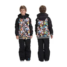 Лыжный костюм для детей; зимний костюм для детей; зимние куртки для мальчиков; куртка для сноуборда; Лыжная куртка с капюшоном и штаны для мальчиков