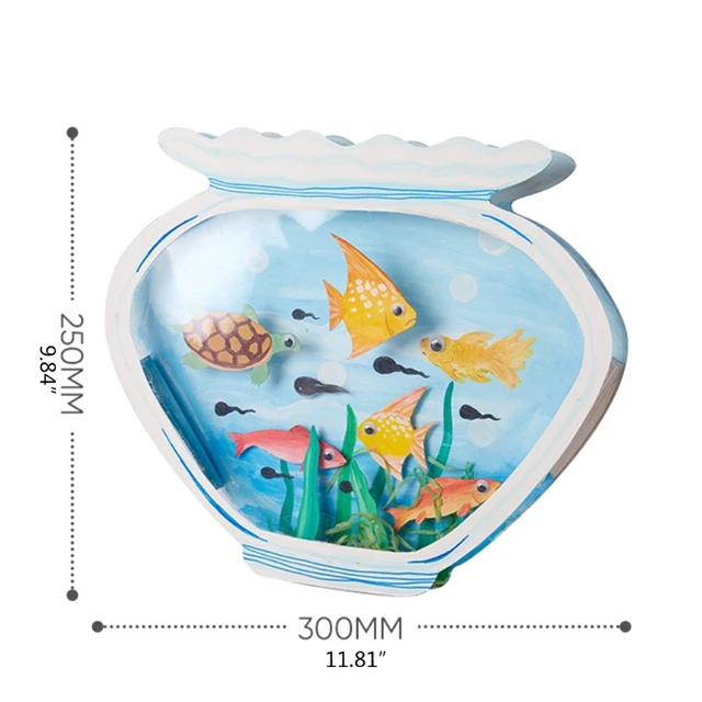 DIY Drawing Fish Insect Bottle Coloring Craft Kit, Early Education Water World Toy for Kids Handmade Colored Work 6